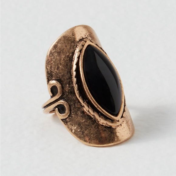 Jewelry - NWT - Free People - Erin‎ Ring - Oynx